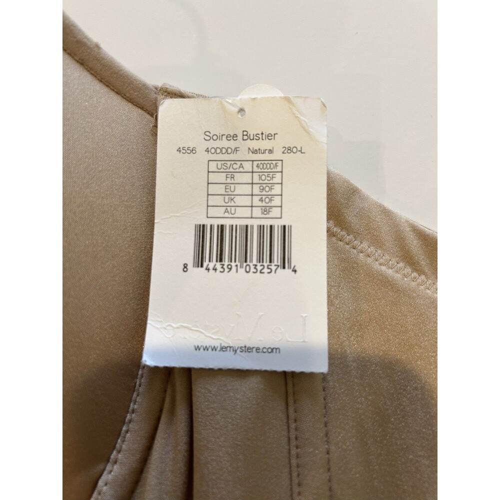 NWT Le Mystere Nude Bra 40DDD Padded Soiree Bustier LongLine Strap Or Strapless - Picture 6 of 8